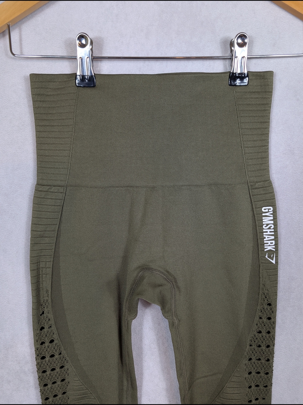 Gymshark Olive Green High Waisted Seamless Leggings Women's Size XS - Picture 2 of 9